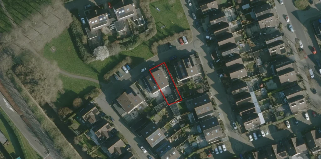 Birdview map of villa renovation Hellevoetsluis, designed by Atelier NIRIS